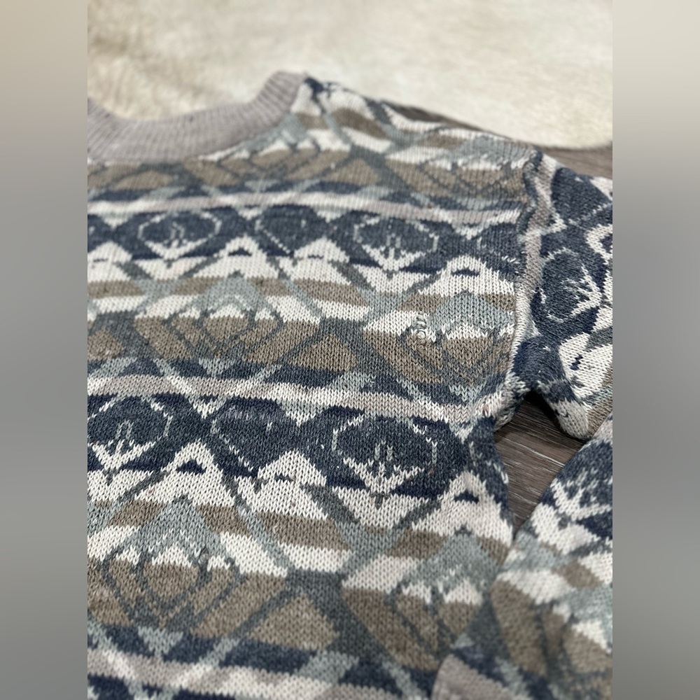 Vintage Northwest Territory 90’s Wool Grandpa Chunky Knit Sweater XL Men’s - Picture 2 of 4